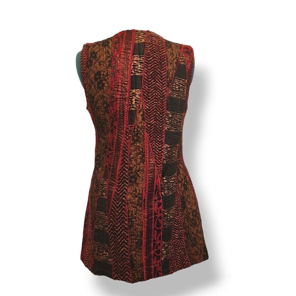 Ulla Popken Vest Plus Size 16/18 Womens Brocade Boho Mixed Materials *Al… - Picture 6 of 6